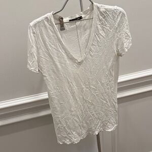 Rag & Bone White V-Neck Short Sleeve Tee